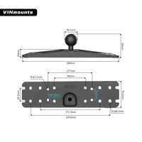 Offres Spéciales 1.5 pouces rotule support support de montage radar détecteur de poisson pour équipement agricole