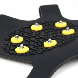 Crampons antidérapants en silicone pour glace et neige, avec 10 pointes en acier, picots en caoutchouc pour chaussures et bottes, ajustement facile à enfiler - Product Image 2