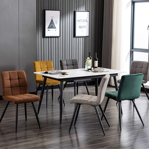 High-End Modern Kitchen <strong>Table</strong> Set Simple Design Sintered Stone Dining <strong>Table</strong> with 6 Chairs <strong>Mesas</strong> De Comedor for Sale - Product Image 6