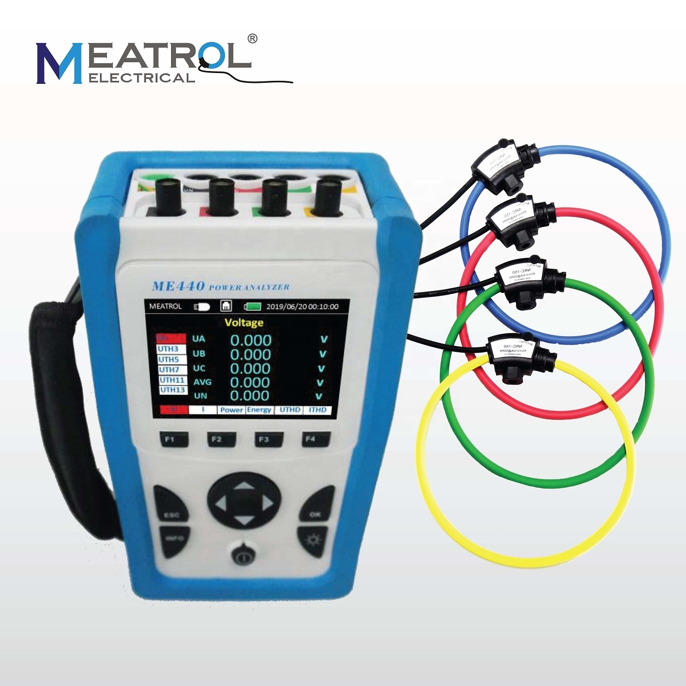 ME440 MODBUS TCP 3PH4W rogowski connected electric meter watt meter kwh meter rogowski power analyzer handheld data loggoer