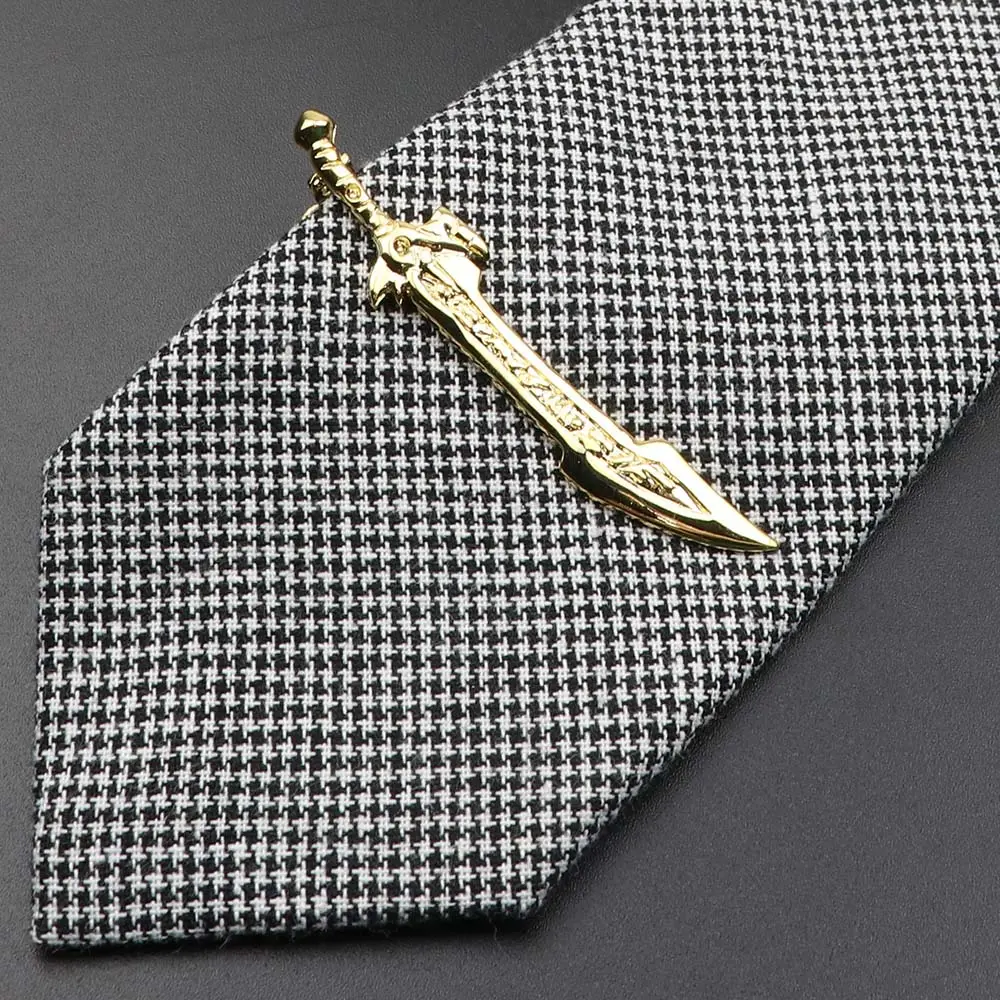 Guitar lizard Dinosaur Bird Sword Pen Shape Tie Clip for Men Necktie Clips Pin Chrome Stainless Tie Clips