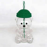 Gobelet à eau en verre borosilicate ODM/ODM, mignon et portable, avec paille et couvercle