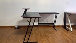 Modern Home Office <strong>PC</strong> Desk Corner Gaming <strong>Table</strong> with LED Cup Holder and Headset Hanger Made of <strong>Wood</strong> and Metal - Product Image 4