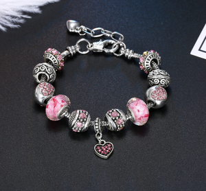 Di fascino di Colore Rosa D'argento Del Braccialetto Del Braccialetto Dei Monili Per Le Donne Ragazze Intelligenti Braccialetti di Fascino Dei Monili - Product Image 6