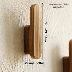 Porte-<span class=keywords><strong>manteau</strong></span> mural en <span class=keywords><strong>bois</strong></span> massif, écologique, pour entrée, avec crochets pour serviettes - Product Image 6