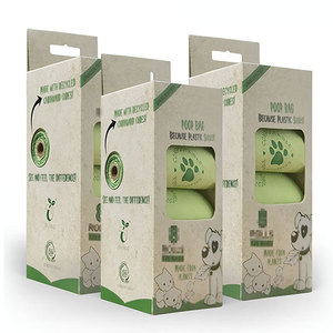 Poop Bag Poop Bags 100% Biodegradable Wholesale Certificate Pet Poop Plastic Pack Dog Waste Bag Cat Poop Bag