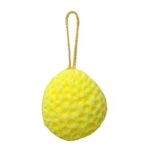 Honeycomb Bath Sponge Cheese Yellow Oval Soft Foaming Net For Face And Body Cleansing - Product Image 5