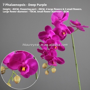 Orquídea Mariposa Artificial Realista al Tacto, de PU, con Tallo Largo de 82 cm, Phalaenopsis de Látex con Alambre de Hierro para Decoración del Hogar y Fiestas - Product Image 3