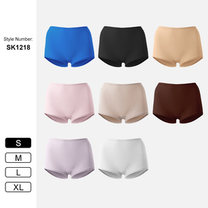 SK1218 Culotte mi-taille antibactérienne nue respirante haute élastique pour femmes pour le sport Fitness Yoga - Product Image 1