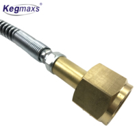 Tuyau de pression CO2 Kegmaxs avec test W21.8 * 1/14 "Distributeur de bière Homebrew Corny Keg Goutte à goutte Keg Nettoyage Keg Malt Mill Ball Lock Keg