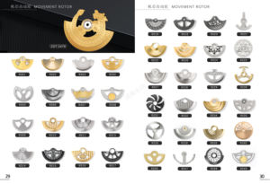 Rotor de movimiento Miyota compatible con 9015 9075 90S5 8215 8N24 martillos de peso oscilante Rosa personalizados oro plata Negro Azul - Product Image 2