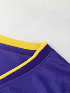 在庫あり男子バスケットボールジャージーセットロサンゼルススタイルナンバー24ノースリーブスポーツユニフォーム出荷準備完了 - Product Image 3