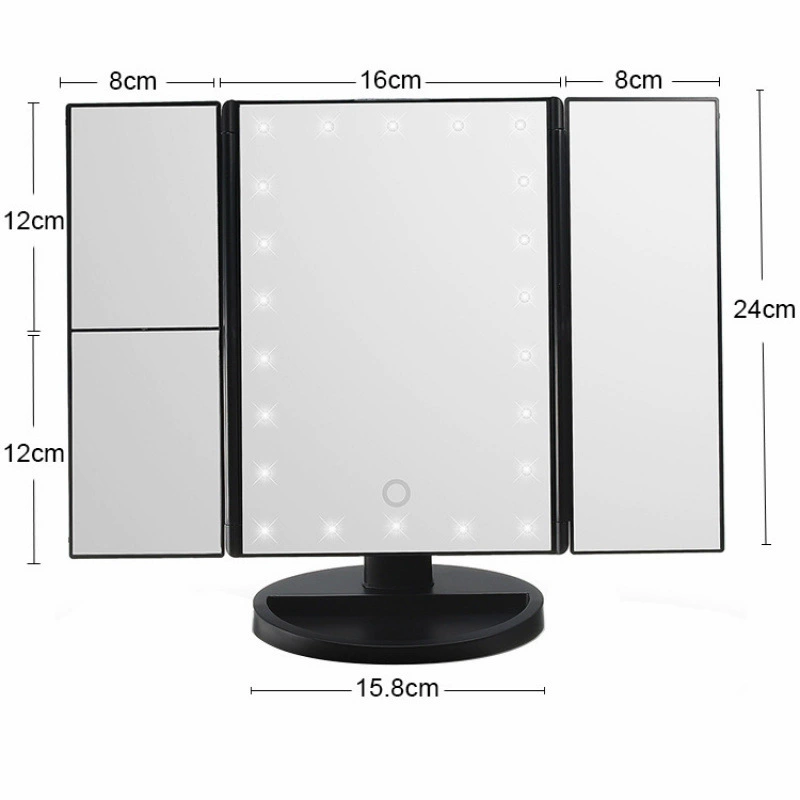 Black(No 10X small round mirror)