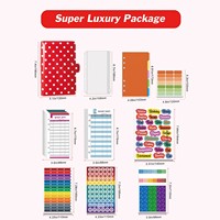 Carnet de budget élégant et portable à pois A6 en PU, avec anneaux, pour la planification quotidienne des finances domestiques et la gestion des dépenses.