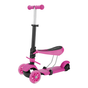 Patinete para niños con asiento de altura ajustable, 3 ruedas, ruedas de PU con luces intermitentes, para edades de 3 a 6 años - Product Image 1