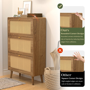 DB ชั้นวางรองเท้าแบบพับได้ทันสมัยชั้นวางของพลาสติกสำหรับเฟอร์นิเจอร์ห้องนั่งเล่นในบ้าน - Product Image 6