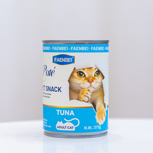 <span class=keywords><strong>Recrutement</strong></span> d'agents d'usine OEM - Nourriture pour animaux de compagnie FAENBEI - Nourriture humide pour chats en conserve 375g - Product Image 1
