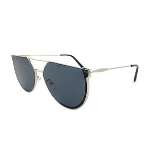 Lunettes de soleil Qianai unisexes, rose océan, orange, monture dorée, protection UV400, design irrégulier B1-1623 - Product Image 2