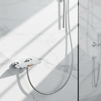Douche pluie simple avec valve en laiton, design moderne, fixation murale pour hôtel, appartement, usage domestique