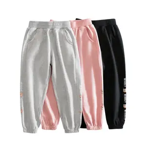 2-7 Anos de Primavera Calças Infantis Meninas Calças Esportivas Finas de Algodão Casual Kids Track Pants Inferior Calças Meninas Calças Baggy