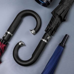 Parapluie de golf professionnel grand format, double usage, anti-tempête, avec poignée longue à 10 baleines et logo imprimé UV, vente en gros - Product Image 2