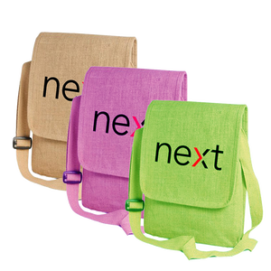 Sac latéral Jute Novation avec poche intérieure à rabat, fermeture éclair supérieure et poignée réglable, fabriqué en Inde - Product Image 2