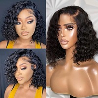 Perruque Lace Front 13x6 HD en Cheveux Humains Bouclée, Perruque Frontale 360 en Cheveux Humains avec Baby Hair, Qualité Supérieure