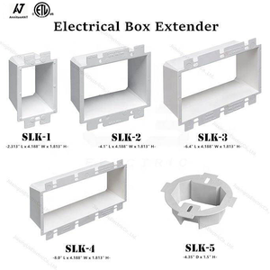 Boîtier d'extension électrique en plastique à 3 modules certifié CETL, anneau d'extension encastré pour interrupteur mural GFCI - Product Image 2