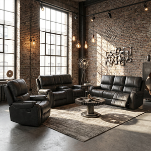 Ensemble <span class=keywords><strong>de</strong></span> canapés <span class=keywords><strong>de</strong></span> salon <span class=keywords><strong>de</strong></span> luxe 3+2+1, canapé sectionnel inclinable manuel et ensemble <span class=keywords><strong>de</strong></span> fauteuils avec table basse pliante - Product Image 2