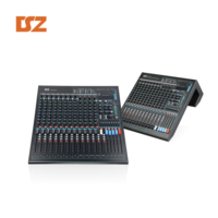 Console de mixage audio simulée à 16 canaux et 4 groupes avec MP3, Bluetooth, USB et indicateur lumineux LED