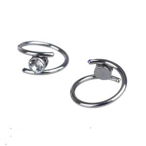 Piercing de Barra de Titanio G23 con Cristal para Ombligo, Nariz y Ceja - Product Image 1