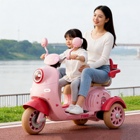 Moto électrique pour enfants, simulation de moto à deux places, jouet écologique à roulettes