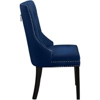 Chaises de salle à manger avec dossier en velours nordique, sièges de luxe, bagues avec jambes en bois, vente en gros, 9 pièces