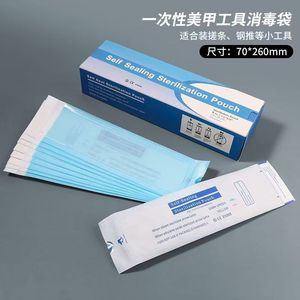 Bolsa de esterilización autosellable de 70x260 mm para herramientas de uñas, bolsa de embalaje desechable OEM - Product Image 1