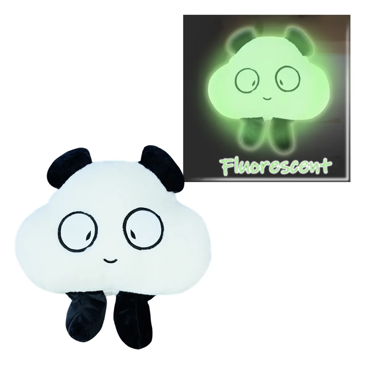 Fabricant de peluche Logo personnalisé matériau lumineux spécial jouet en peluche poupée douce Animal Fluorescent jouet en peluche