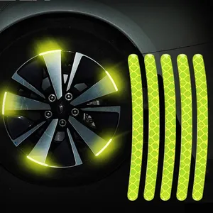 Wheel hub luminous strip car sticker motorcycle wheel hub ring reflective creative personalized decorative sticker reflection