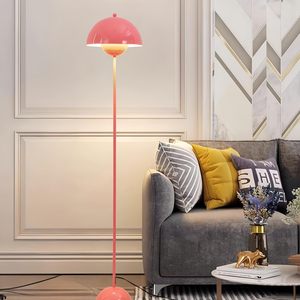 Classic Modern Contemporary E27 Socket Light <strong>Pink</strong> Dome Metal LED Warm White High Brightness Easy Installation <strong>Floor</strong> <strong>Lamp</strong> Elegant - Product Image 4