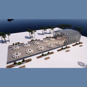 Villa de style américain moderne <span class=keywords><strong>Angel</strong></span>, jardin, véranda en aluminium avec verre incurvé, options personnalisables et garantie de 5 ans - Product Image 1