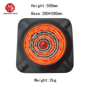 Cones De Trafego 500mm Straßen kegel aus wasserdichtem Oxford-Stoff mit Gummi basis 50cm tragbarer zusammen klappbarer Verkehrs kegel - Product Image 3