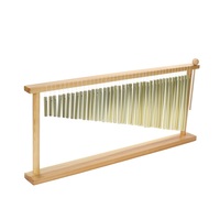 Carillons à vent pour la thérapie sonore, instruments de méditation tubulaires à percussion musicale, en bois naturel, avec support éducatif