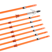 Elong extérieur 8mm flèche de pêche solide fibre de verre aluminium bloc coulissant chasse flèches de pêche à l'arc
