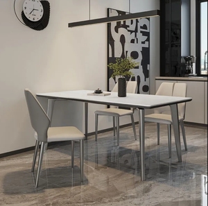 Ensemble <span class=keywords><strong>de</strong></span> table à manger <span class=keywords><strong>de</strong></span> luxe <span class=keywords><strong>6</strong></span> places Table à manger en marbre <span class=keywords><strong>blanc</strong></span> <span class=keywords><strong>noir</strong></span> <span class=keywords><strong>et</strong></span> chaises Ensemble <span class=keywords><strong>de</strong></span> table à manger Salle à manger Ensemble <span class=keywords><strong>de</strong></span> table à manger 4 chaises - Product Image 2