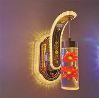 Lampe murale moderne en acrylique avec fleurs séchées, nouvelle conception, vente en gros du fabricant, lampe murale petite et tendance