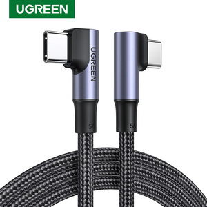 สายชาร์จเร็วแบบ USB Type C หัวงอ 90 องศา 100W สำหรับ US335 สาย USB C หัวงอ 90 องศา สำหรับ US335 U - Product Image 1