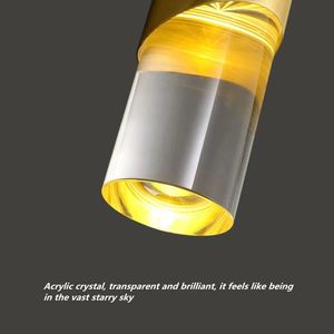 Plafonnier Led suspendu au design nordique moderne, minimaliste, longue ligne, produit de luxe, lustre, idéal pour une chambre à coucher - Product Image 5