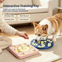 Jouet de puzzle interactif pour animaux de compagnie : distributeur de friandises à alimentation lente pour chiens et chats, stimulant l'enrichissement mental et favorisant une alimentation saine.