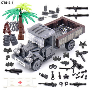 Venta al por mayor Creative Kids Pack Kits de accesorios del ejército Suministros DE ARMAS <span class=keywords><strong>WW2</strong></span> Tanque alemán Pequeños vehículos militares Juego de bloques de construcción - Product Image 1