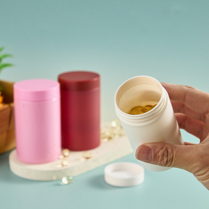 Échantillon gratuit Bouteille en plastique mince et haute mate certifiée FDA Contenant étanche à l'humidité pour compléments alimentaires Médicaments Personnalisé - Product Image 1