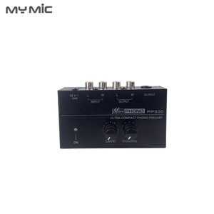 Mini amplificateur phono PP500, préamplificateur pour casque, préamplificateur pour microphone, mixeur audio avec contrôle du volume pour tourne-disque <span class=keywords><strong>vinyle</strong></span> - Product Image 4