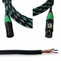 Câble de microphone XLR mâle-femelle OEM RH-X075 en tweed avec blindage spiralé, gaine en PVC et conducteur en cuivre sans oxygène